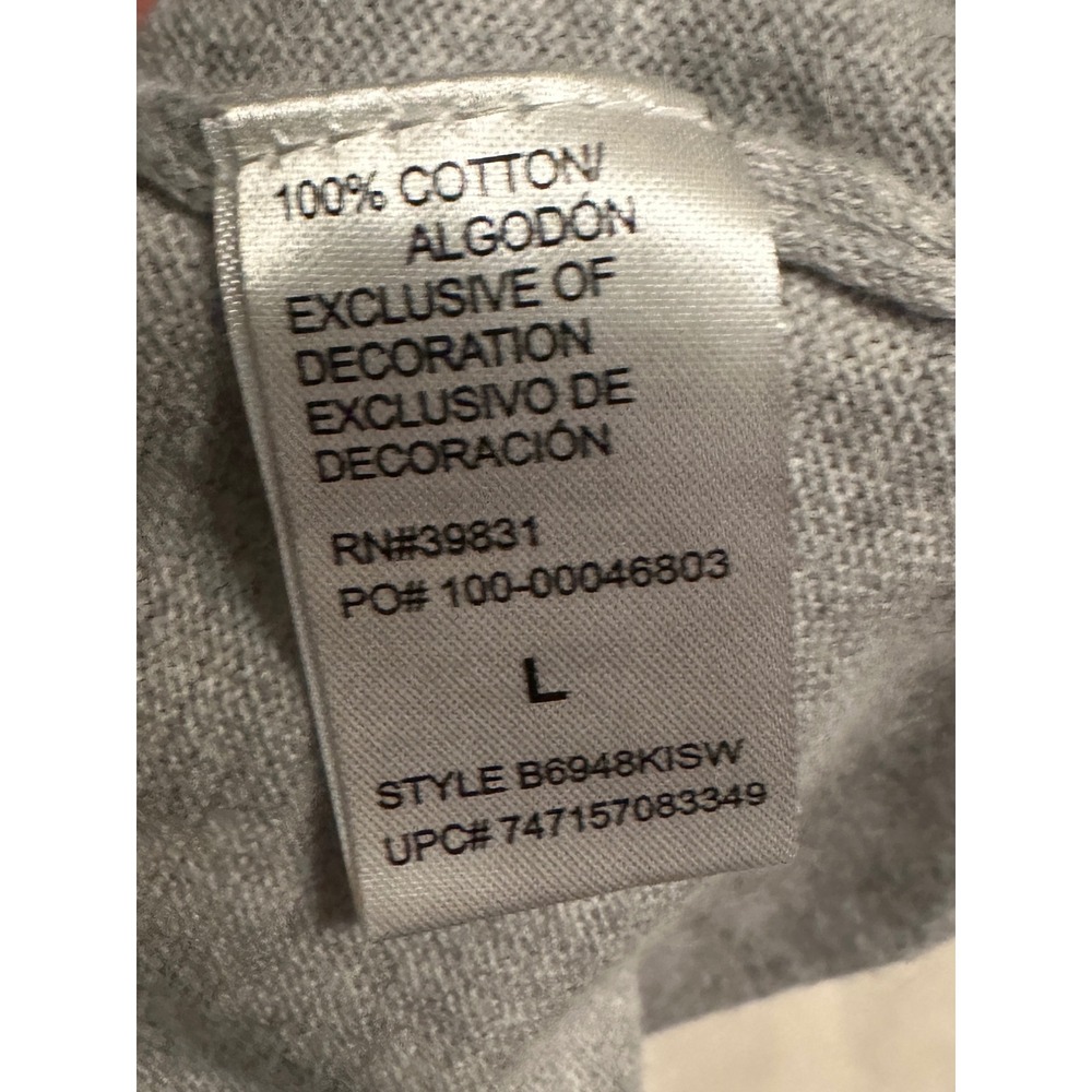 Democracy Womens Gray Dragonfly Embroidered Bell Sleeve Cotton Sweater Top L - Picture 11 of 15